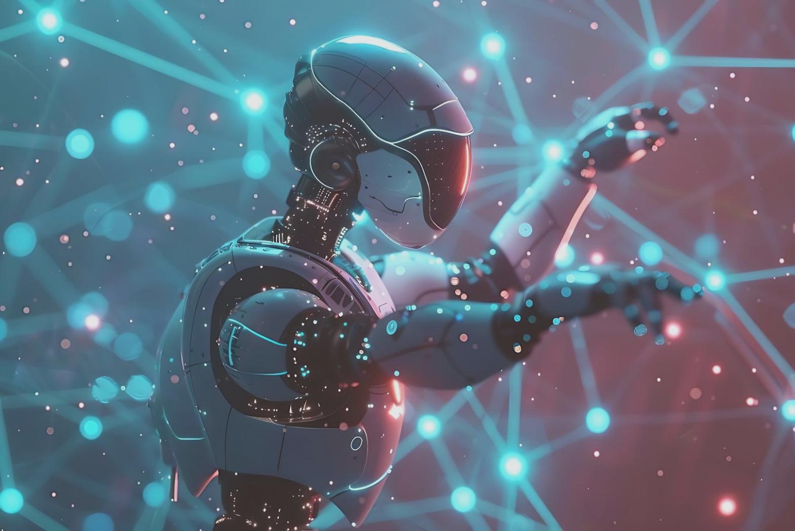 Arbeitsplatz mit KI-gestützten Analyse-Tools auf dem Bildschirm